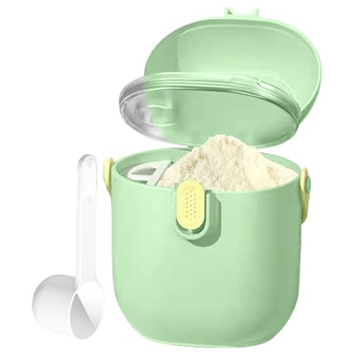 Uoqpty Dosificador De Leche En Polvo Portátil Para Viajes | Almacenamiento De Puré De Frutas Con Cuchara Medidora,Almacenamiento Antipolvo Para Viajes En Coche Familias Avión Tren Exteriores Mamás