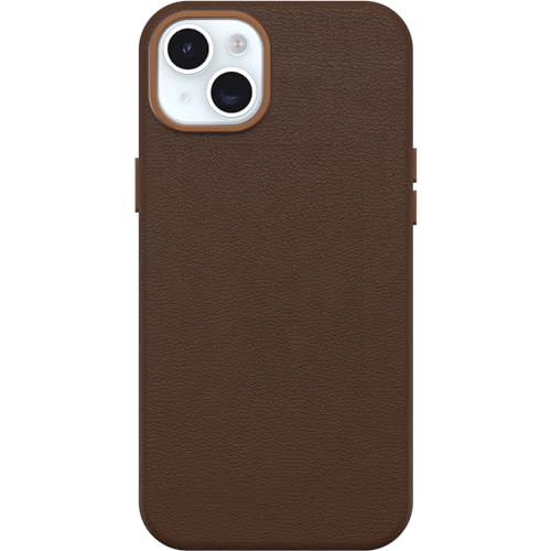 Image of OtterBox iPhone 15 Plus Symmetry Series Cactus Leather for MagSafe - Rich Adobe (Brown), Snaps to MagSafe, Ultra-Sleek, Raised Edges Protect Camera & Screen