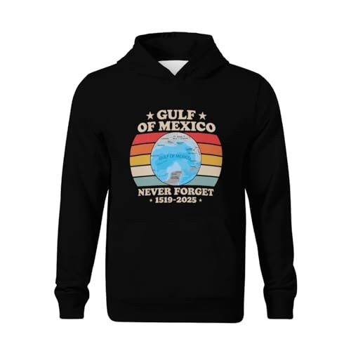 Kids Retro Funny Never forget Gulf of Mexico Boys Girls Lightweight Kangaroo Pocket Fleece Hoodies2