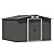 YONUNYE 8' x 10' Outdoor Storage Shed, Metal Shed with Double Sliding Door and Sloping Roof, Garden Tool Shed for Backyard Patio Lawn to Store Utility and Tools, Grey