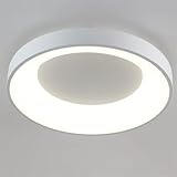 [Éclairage uniforme] : Notre plafonnier LED offre un éclairage optimal pour créer une ambiance confortable, avec une luminosité et une clarté exceptionnelles. Il s'intègre harmonieusement à tous les styles d'intérieur, assurant un éclairage uniforme dans chaque recoin de la pièce et éliminant les zones d'ombre. [Matériaux de qualité supérieure] : Corps de lampe en métal avec une peinture cuite au four de haute qualité, surface lisse et délicate, résistant à la rouille, à la décoloration et à la