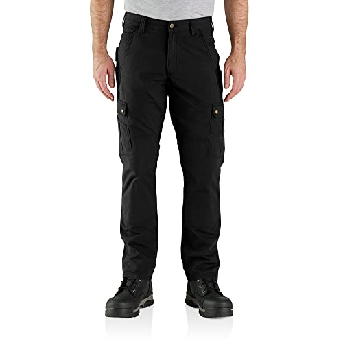 Carhartt Men's Relaxed Straight Ripstop Double-Front Cargo Pant, Black, W36 x L32