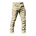 GOFULY Tactical Cargo Pants for Men with Multi Pockets Fashion Waterproof Tactical Pants for Men Stretch Stretch Ripstop Solid Business Casual Trousers Relaxed Fit Outfit Khaki XXXL