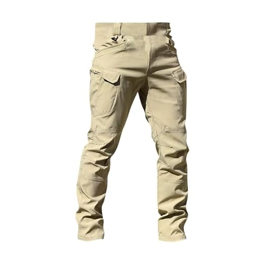 Jean De Travail Homme Treillis Militaire Cargo Pantalon Ete Elastique Beige M