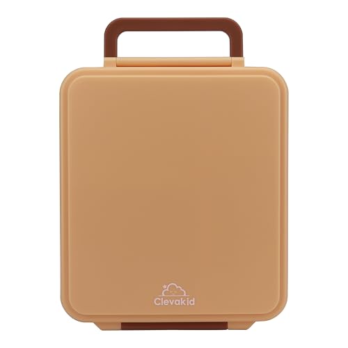Image of Bento Mega Lunch Box, carrying handle - 4 No-Mix Compartments | Microwave & Dishwasher Safe | for Adult, Preschool, School 1600ML, OZ (Orange Light Peach)