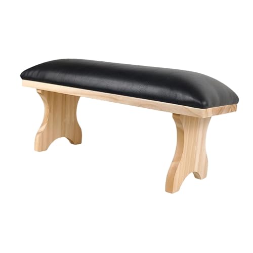 Generic ネイルアームレスト クッション スタンド マニキュア ハンドピロー 手置き台 木製構造 防水加工 清掃容易 サロン ホームに適用, 黒
