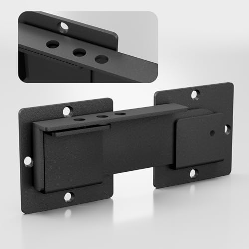 7.8" Black Flip Gate Latch Lock With Padlock Holes – 4mm Thick Steel, Matte Finish