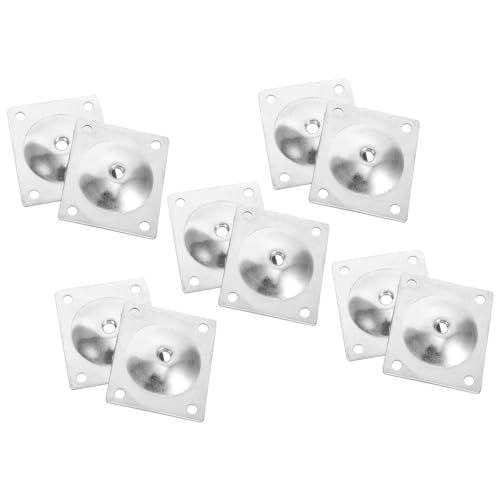 POPETPOP Placas de Instalación para Patas de Silla Base Metálica y Orificio para Tornillo M8, 10 Unidades Ideales para Montaje en Muebles de Comedor y Escritorio