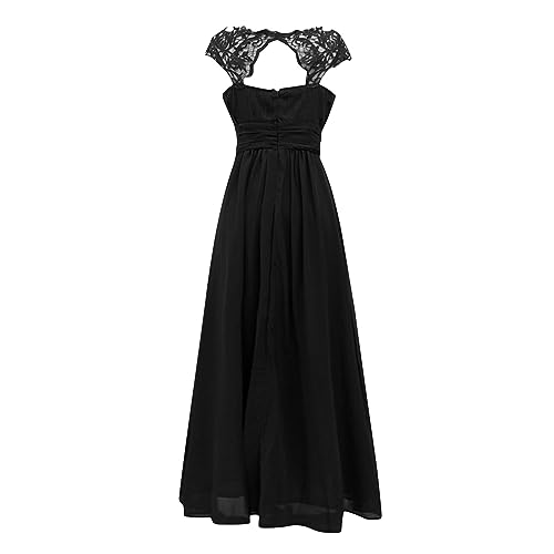 Uillui Womnes Gowns and Evening Dresses for Wedding Guest Fairy Lace Crochet Chiffon Maxi Dresses Formal Evening Party Gowns3