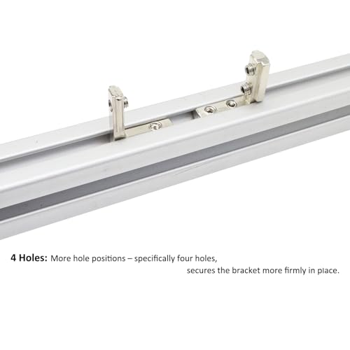 20 Pcs 1" x 1" Aluminum Extrusion Profiles 1010 Series L-Shape Interior Corner Connector Joint Bracket with Screws for 10x10 Aluminum Profile 1 Inch x 1 Inch Extrusion Profiles Rail