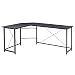 L Shaped Desk Home Office Desk Corner Computer Desk Sturdy Computer Table Writing Desk Gaming Desk Workstation, Black