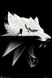 Producto con licencia oficial GB eye Poster Thw Witcher, Negro y Blanco, 91x61cm