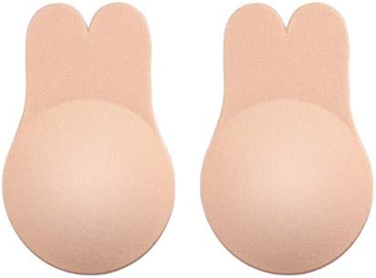 UOTJCNR Sticky Bra,Reusable Invisible Bra Nipple Covers,Adhesive Backless Strapless Bra for Women Beige