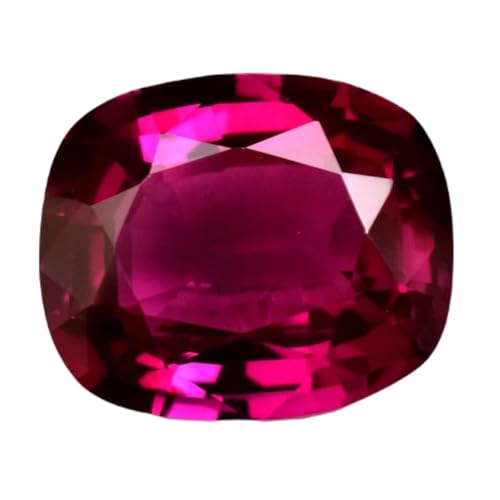 Grenat rhodolite naturel taillé en coussin, gemme de prestige 13mm