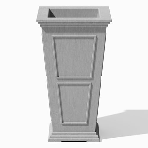 Image of Veradek Brixton Series Planter - Tall Outdoor Planter with Shelf