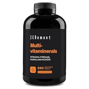 Multivitaminen en Mineralen, 240 Vegan Multivitaminen Tabletten | 27 Essentiële Actieve Vitaminen en Mineralen voor Mannen en Vrouwen | Zenement