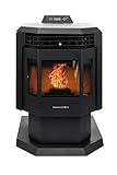 Comfortbilt HP21 Pedestal Wood Pellet Stove Black EPA Certified Heats 2,400 ft² 40 lb. Hopper