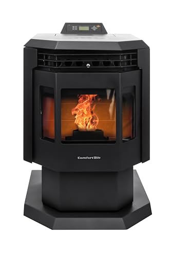 Comfortbilt HP21 Pedestal Wood Pellet Stove Black EPA Certified Heats 2,400 ft² 40 lb. Hopper