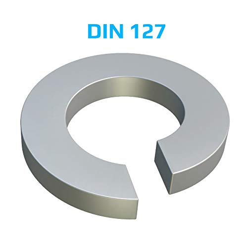 Spring Washers M20, Split Ring, Helix Lock, Zinc Plated Steel, Single Coil Square Section Washer, Gasket Ring for 20mm Bolt/Screw DIN 127 (Pack of 10) - Image 5