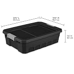 Sterilite Stacker Tote with Latching Lids for Garage, 10 Gallon, 6-Pack - Image 3