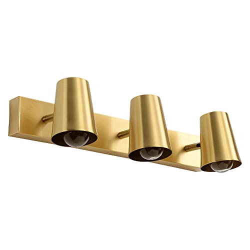 Lámpara de pared de tocador de 3 cabezas con luz delantera para espejo de baño 7