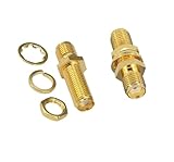 DHT Electronics 2pcs RF coaxial Coax Adapter SMA Female to SMA Female Bulkhead