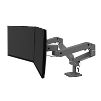 ERGOTRON LX PRO Dual Monitor Arm - Tischhalterung mit Constant Force™ für 2 Monitore nebeneinander bis ca. 27 Zoll BZW je 1,8-9kg, 33cm Höhenverstellung, VESA Standard, 10 Jahre Garantie, Grau – Ansicht 2