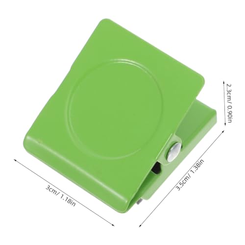 AMUSLESUR Magnetic Clips with Wide Clamp Design and Whiteboard and Documents 10pcs 1.4 Inch Green Iron Magnet Clips Gentle Non-Marking Surface, for Office and School Organization - Image 2