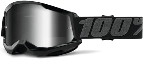 100% Strata 2 Cycling Goggles, Black, Dark Lens