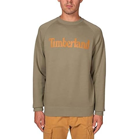 Timberland Men's Grey Sweatshirt with Logo Cover