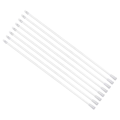sourcing map 8Pcs 24 Blinds Wand Replacement, Acrylic Blinds Tilt Wand with Hook and Grip, Vertical Blind Rod Stick for Window Curtain Opener Accessory, Clear