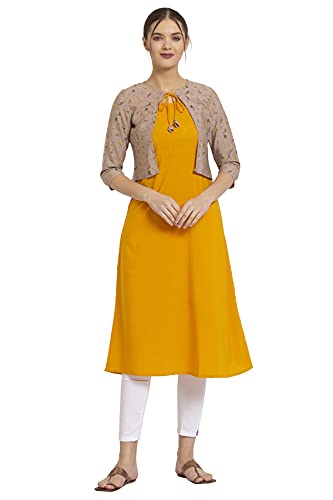 Image of ALC Creation Women's Crepe Printed A-Line Kurti