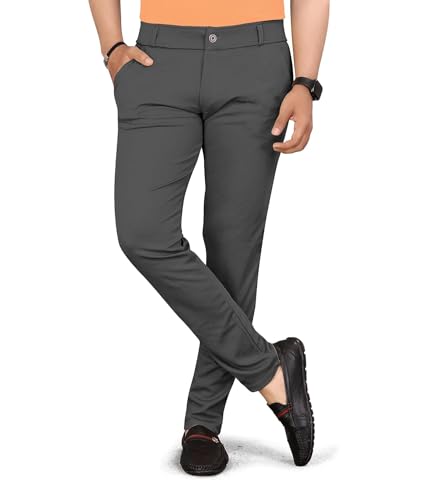 Image of Men's Lycrablend Soild Slim Fit Casual Trouser Pant
