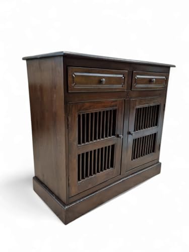 Commode Plymouth en acajou - Buffet en bois massif - 90 cm - Style colonial