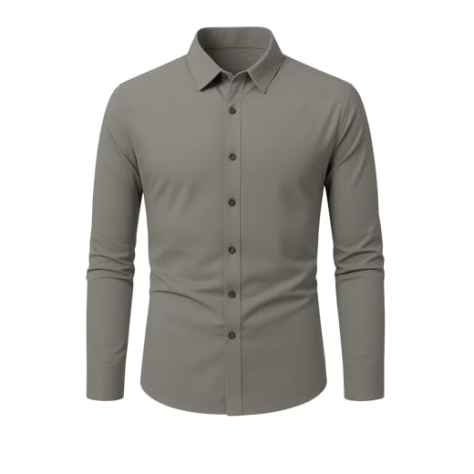 Camisa Social Masculina Slim Fit Manga Longa TAM(2) - Cinza