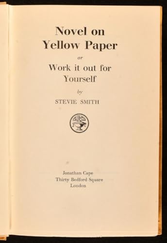 Novel on yellow paper: or, Work it out for your... B001G1BY2U Book Cover