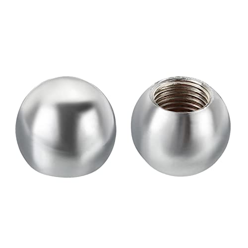 Image of PATIKIL 10 Pack M10 x 1mm Thread Lamp Finials Cap, Silver Tone Carbon Steel, 18mm Diameter, Flange Nut, ISO Metric Right Hand Thread