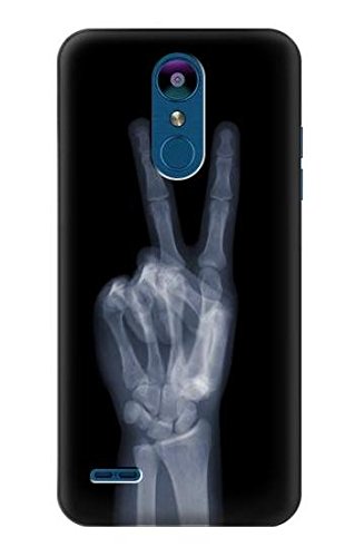 R3101 X-ray Peace Sign Fingers Case Cover for LG K8 (2018)