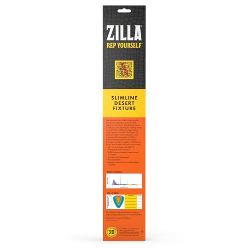 Zilla Reptile T8 Slimline Desert Pet Habitat Light Fixture with 15 Watt Fluorescent Bulb, 18 Inches,Black by Zilla - Image 5