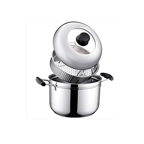 Marmite à soupe en acier inoxydable grande taille double couche pour cuisson induction