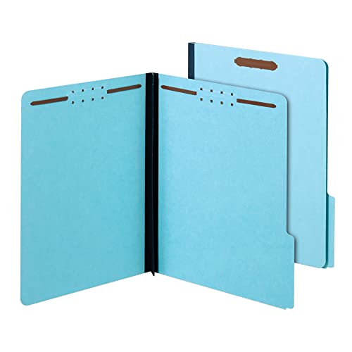 Pendaflex® Pressboard Fastener Folders, 2" Expansion, Letter Size, 100% Recycled, Light Blue, Pack Of 25 Folders #TOP1