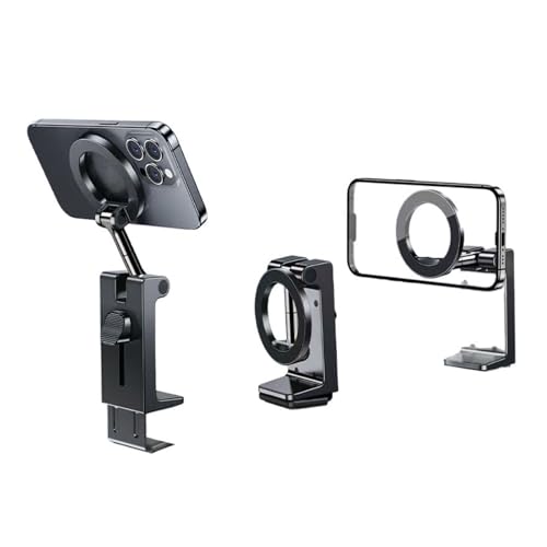 Vulevirtue Soporte para Teléfono de Viaje Manos Libres,Soporte Móvil Mesa de Avión,360° Rotación, Soporte para Teléfono Plegable Viaje,para Smartphone, para Viajes, Oficina, Cocina