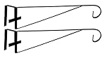 Selections Metal Hanging Basket Brackets Hooks Hangers for Wooden Fence Panels - Pack of 2