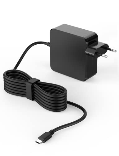 Cargador USB C 65W 45W para Macbook Pro Air 13 2020 2019 2018, iPad HP Lenovo ThinkPad Yoga DELL ASUS Xiaomi Huawei Samsung, Adaptador de Corriente Portatil Ordenador Universal Laptop Charger Negro Cover