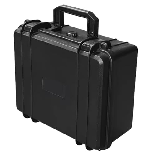 Wzxksoac Maleta Portátil de Plástico Rígido Grueso para Equipos, Caja de Herramientas, Caja de Instrumentos de Gran Capacidad con Esponja Negra.