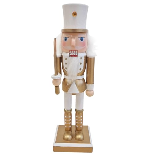 Logbuch-Verlag Nussknacker König Weiß 26 cm – Elegante...