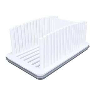 Broodsnijmachine, Broodsnijgeleider Opvouwbare Compacte Snijgeleider met Kruimellade Broodsnijder Verstelbare Breedte, voor Zelfgemaakt Brood, Bagels, Taarten