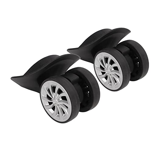 POCREATION Nylon Luggage Caster Wheels Black Suitcase Replacement Upgrade Travel Accessory, Suitcase Wheels Replacement Light Weight, Quiet, Wear, Luggage Wheels Replacement with Multiple Screws,