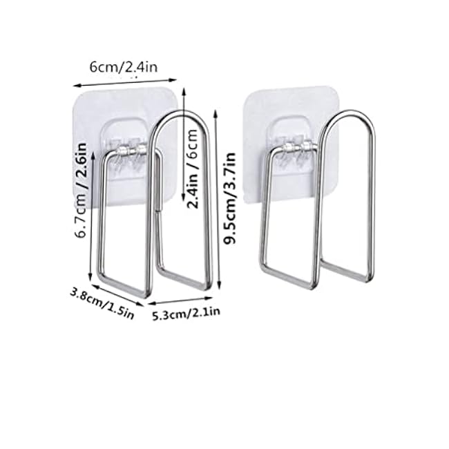 4 Pairs of Pot Lid Organizer, Stainless Steel Wall Mounted Lid Holder,Adjustable Cabinet Door Self Adhesive Pan Lid Organizer Pot Hangers for Kitchen Wall Mount (Silver-1)