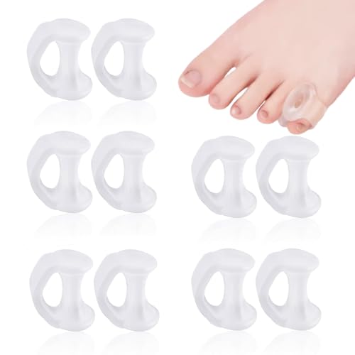 GGUFAY 10 Pièces Séparateurs D'orteils en Gel Séparateur Petit orteil Séparateurs d’Orteils Correcteurs d’Orteils Écarteur Orteil Silicone pour...